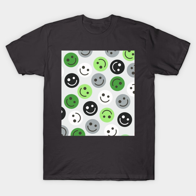 Aromantic Happy Faces T-Shirt by gray-cat